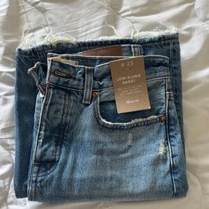 Madewell Blue Denim Low-Slung Baggy Jeans